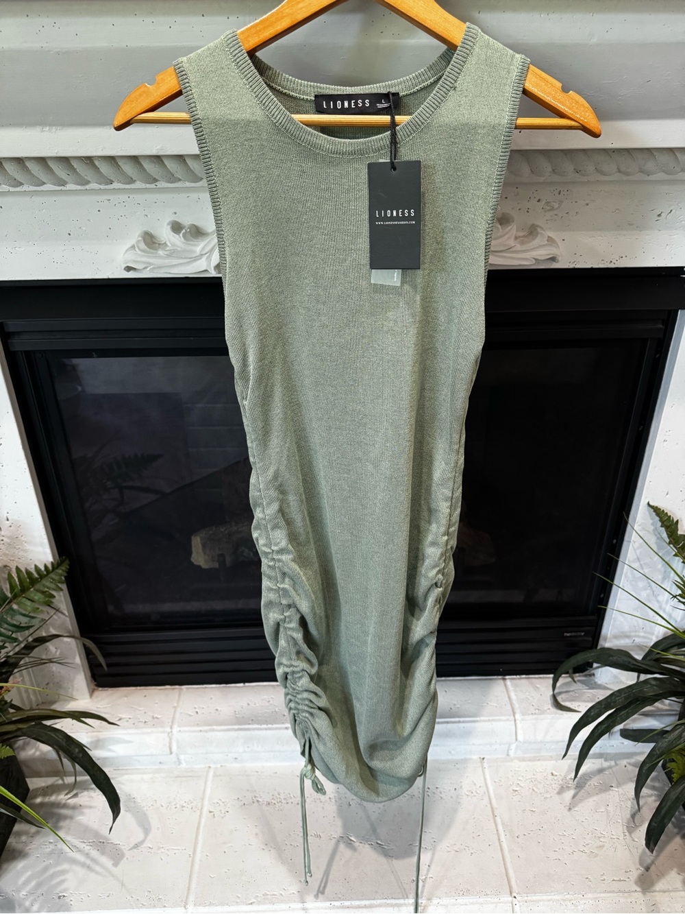 🆕 Lioness Sage Green Midi Knit Tank Dress